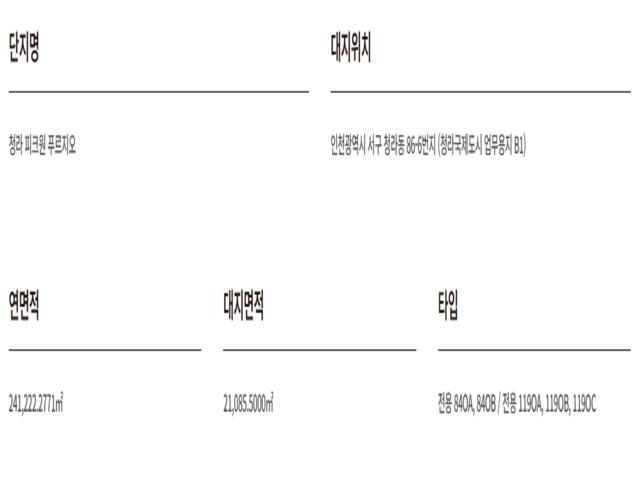 청라 피크원 푸르지오 모델하우스 사업개요